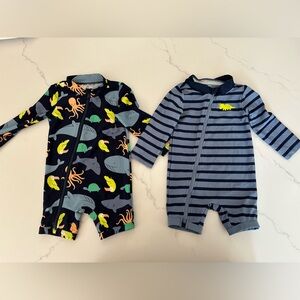 Like New Set of 2 Carter’s Bathing Suits for Baby Boy